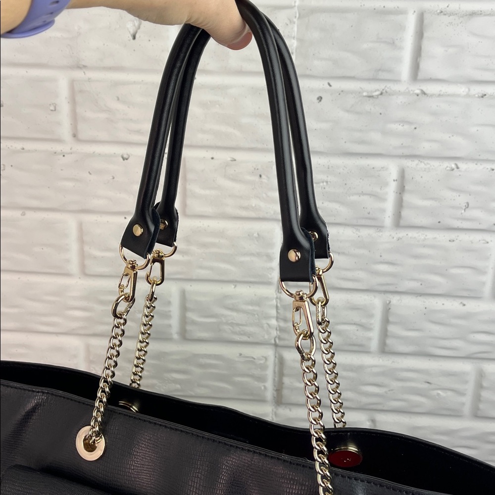 KATE SPADE EMBOSSED ANIMAL PRINT COW SAFFIANO LEATHER LARGE TOTE GOLD ACCENT - Picture 7 of 17